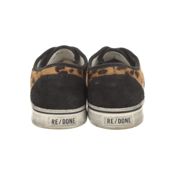 RE/DONE NIB 70s Low Top Skate in Leopard Calf Hair Size EU 38/US 8 - Picture 2 of 9